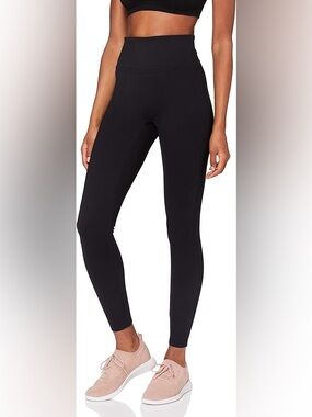 Spanx Black Ponte Ankle Leggings Small Petite High Rise Pull-On Pants